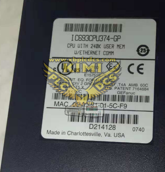 ABB 086370-001 , Emerson A6312, Foxboro FBM219, GE IC693CPU374-GP, GE IC697CPX772 (图4) image.png