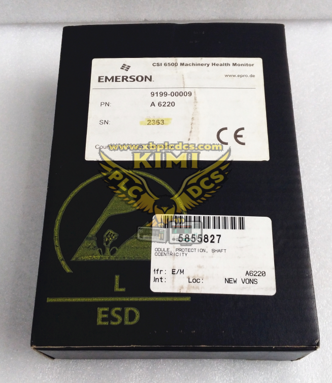 EMERSON A6220 (9199-00009) AMS 6500 Dual-Channel Shaft Eccentricity Monitor(图1) image.png